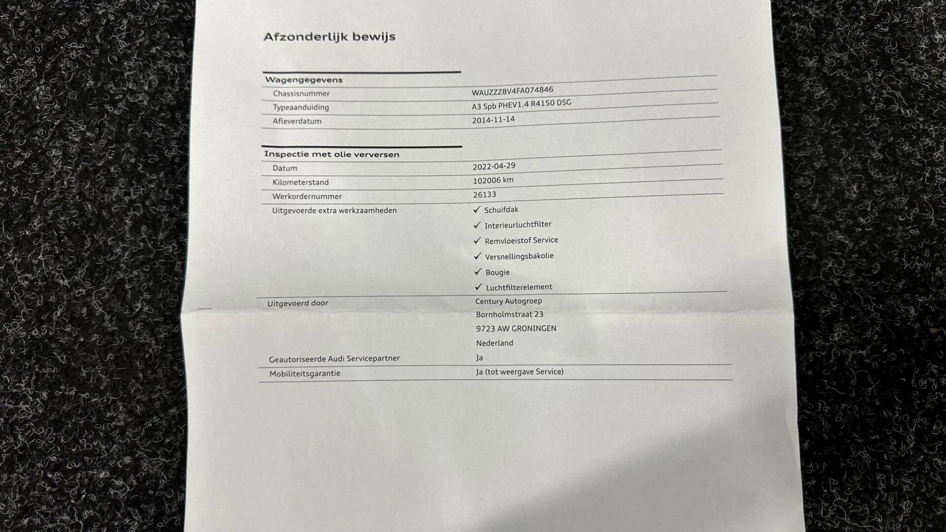 Hoofdafbeelding Audi A3