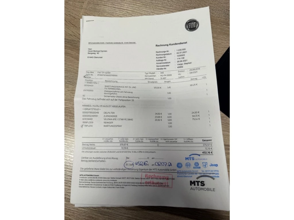 Hoofdafbeelding Fiat 124 Spider