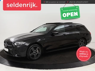 Mercedes-Benz E-klasse 300de 4Matic AMG Night | Panoramadak | Trekhaak |  Stoelverwarming | 360 camera | Adaptive cruise | Leder/Alcantara | Burmeseter | Matrix LED | Navigatie