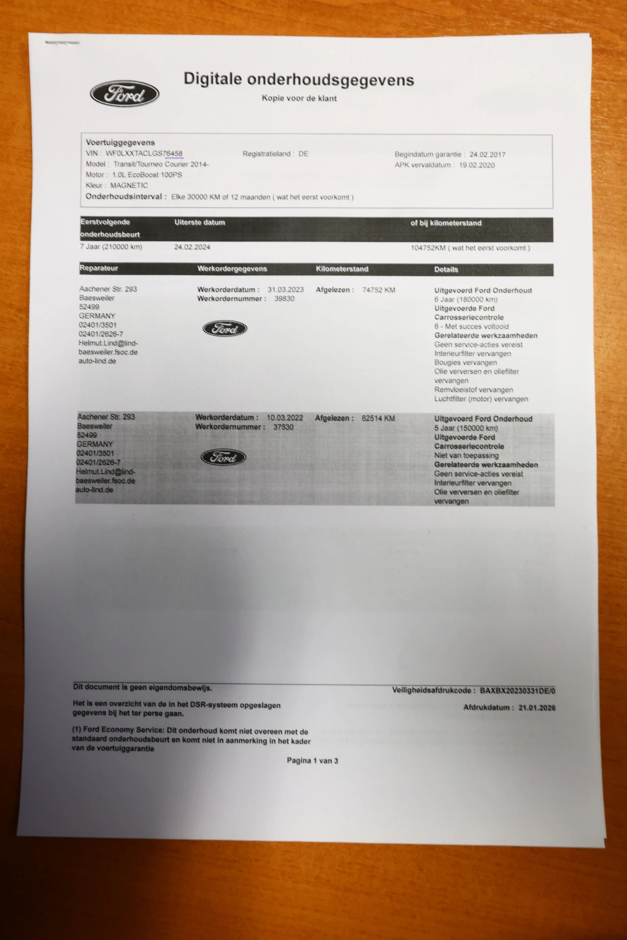 Hoofdafbeelding Ford Tourneo Courier