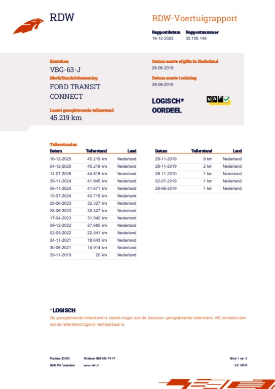 Hoofdafbeelding Ford Transit Connect