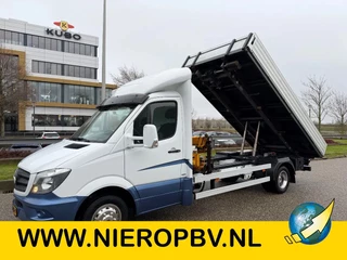 Mercedes-Benz Sprinter 516CDI Kipper/Afzet systeem + EFFER 28/2S Kraan Airco Trekhaak Remote Control EURO 6 MARGE