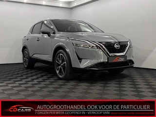 Hoofdafbeelding Nissan QASHQAI Nissan QASHQAI 1.5 e-Power Tekna Pack Pano, Half leder, 360 Camera, Navi, Elektrische achterklep, Rijstrook correctie, Virtual desk