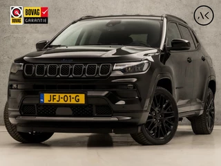 Jeep Compass 4xe 240 Plug-in Hybrid S Black Sport 240Pk Automaat (VIRTUAL COCKPIT, APPLE CARPLAY, GROOT NAVI, LEDER, STUUR/STOELVERWARMING, ADAPTIVE CRUISE, CAMERA, GETINT GLAS, NIEUWSTAAT)