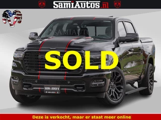 Dodge Ram Pick-Up NIGHT PREMIUM | 426PK | STRIPING | LUCHTVERING | HUD | PANO | 360 CAM | Full Option | LIMITED WHEELS | De Meest Luxe in zijn Klasse | Comfortabele Dubbele Cabine met Royale 5 Zitplaatsen | EERSTE EIGENAAR | SMOKE PACK | BOM VOL |