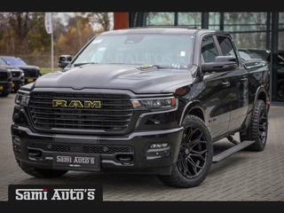 Hoofdafbeelding Dodge Ram Pick-Up Dodge Ram Pick-Up PREMIUM NIGHT EDITION | MAY 2025 BOM VOL + 14.4 INCH SCHERM | LUCHTVERING | HUD | HURRICAN 420PK 636 Nm | PRIJS MET LPG EN COVER EN GARANTIE | DUBBELE CABINE | PICK UP | 5 PERSOONS | DC | GRIJSKENTEKEN | VOORRAAD NR 2288 - 4952