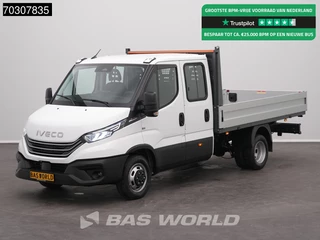 Iveco Daily 35C21 3.0L Open Laadbak Dubbel Cabine 210PK Dubbellucht 3,5t Trekgewicht ACC LED Airco Camera Euro6 Pritsche Pickup Airco Dubbel cabine