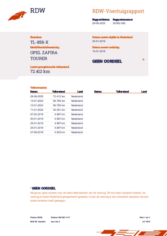 Hoofdafbeelding Opel Zafira