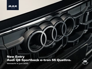 Hoofdafbeelding Audi Q8 Sportback e-tron Audi Q8 Sportback e-tron 55 Quattro S Edition, 22", pano, S Sportstoelen, luchtv., 360 camera, memory, keyless, ACC, privacy