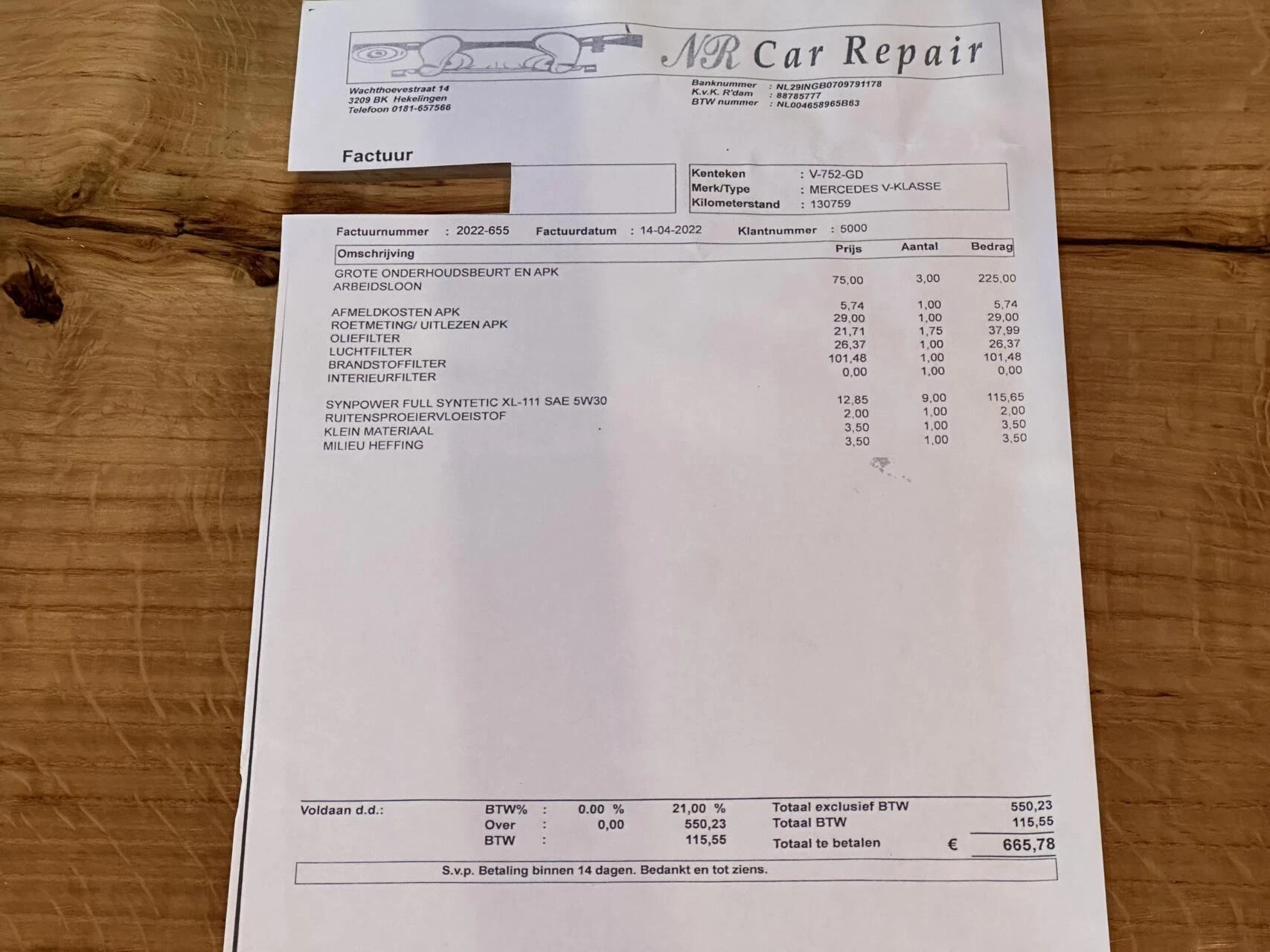 Hoofdafbeelding Mercedes-Benz V-Klasse