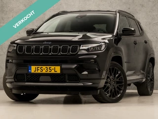 Jeep Compass 4xe 240 Plug-in Hybrid Electric S Black Sport 240Pk Automaat (VIRTUAL COCKPIT, APPLE CARPLAY, GROOT NAVI, LEDER, MEMORY SEATS, STUUR/STOELVERWARMING, ADAPTIVE CRUISE, CAMERA, GETINT GLAS, NIEUWE APK, NIEUWSTAAT)