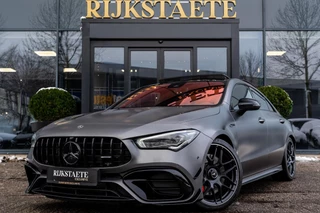 Hoofdafbeelding Mercedes-Benz CLA Mercedes CLA-klasse AMG 45s 4MATIC+|PANO|MEMORY|SFEERVERL.