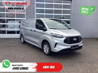 Ford Transit Custom 320 2.0 TDCI 136 pk L2 Trend Garantie 11-29'/ LED/ Stoelverw/ Afn.Trekhaak/ Stuurverw/ Carplay/ Camera/ Climate/ PDC/ LMV/ Cruise