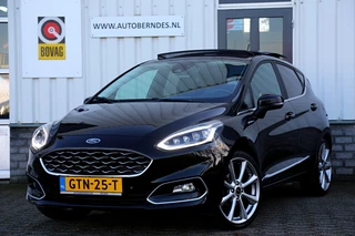 Ford Fiesta 1.0 EcoBoost 125PK Vignale Aut.*Perfect Ford Onderh.*1ste Eig*BTW*Pano/ACC/Leder/B&O/Stoelverw./Stuurverw./Dodehoek/Rijstrook/Apple Carplay-Android/LED/Camera/DAB/Parkeersens.V+A/18 inch LM/VOL*